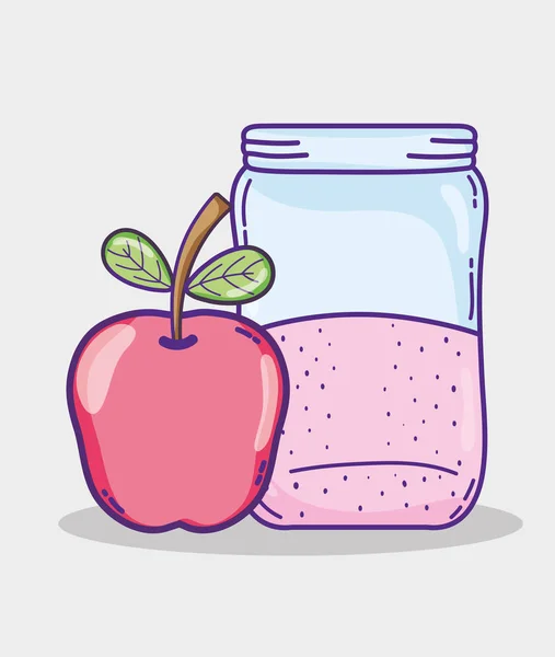 Summer apple juice vector illustration graphic design
