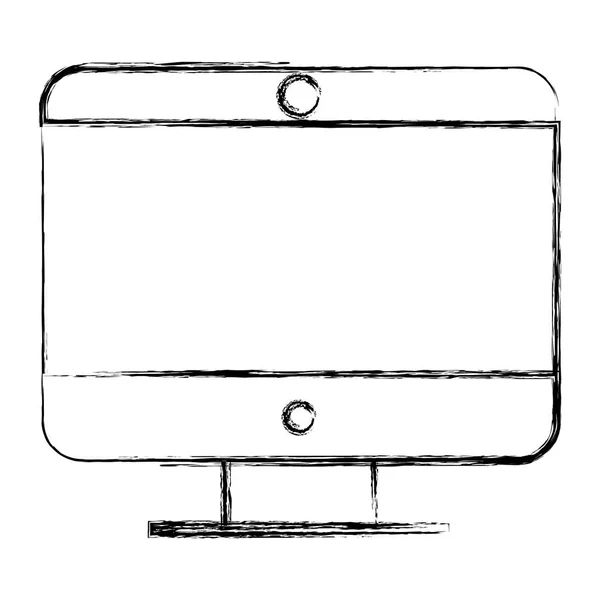 Grunge Electronic Screen Computer Technology Service Vectoriel Illustration — Image vectorielle
