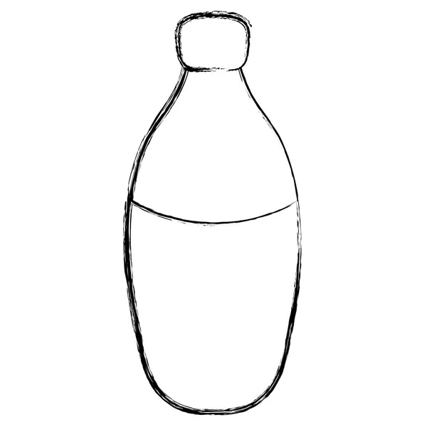 Grunge Glas Flaska Ren Objekt Vektorillustration — Stock vektor