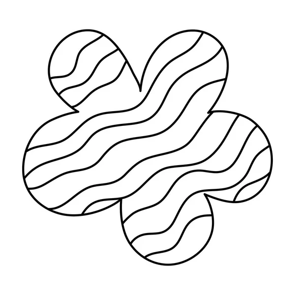Γραμμή Ωραίο Φωτεινό Ουράνιο Τόξο Λουλούδι Σχήμα Εικονογράφηση Διάνυσμα — Διανυσματικό Αρχείο
