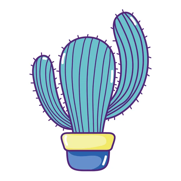 Nature Désert Cactus Plante Intérieur Fleur Pot Vecteur Illustration — Image vectorielle