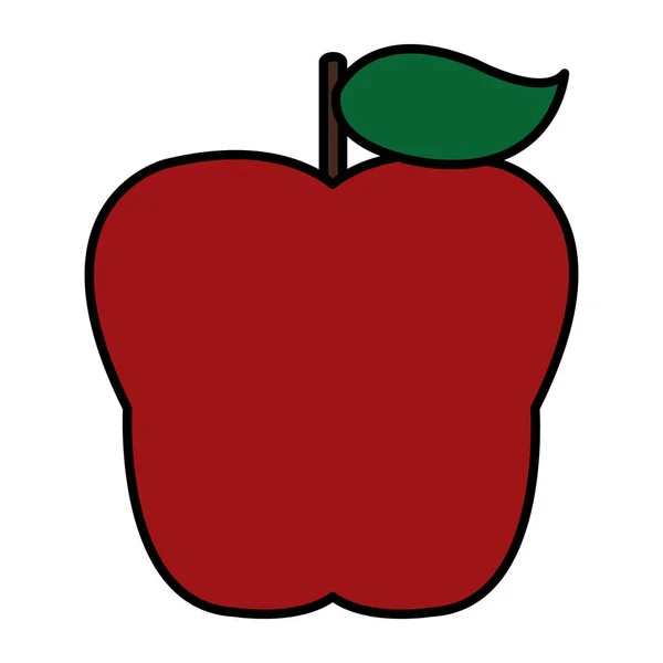 Εικονογράφηση Διάνυσμα Φρέσκα Φρούτα Νόστιμα Βιολογικό Μήλο Χρώμα — Διανυσματικό Αρχείο