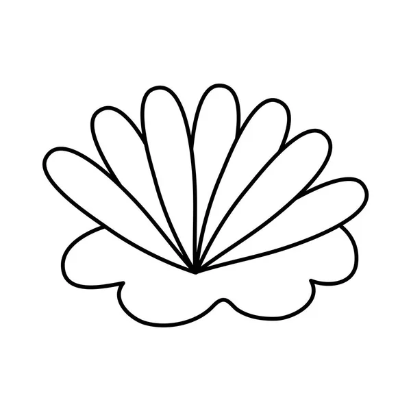 Лінія Краси Морська Квітка Пелюстками Природи Векторні Ілюстрації — стоковий вектор