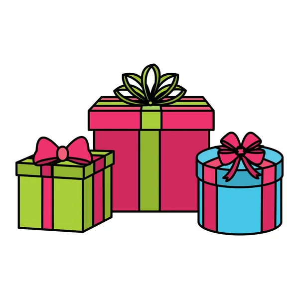 Gift Boxes Presents Icon Vector Illustration — Stock Vector