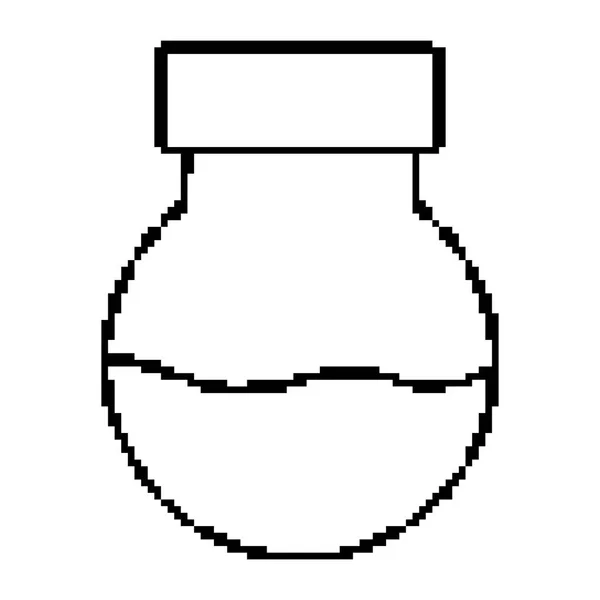 Línea Química Erlenmeyer Matraz Laboratorio Ciencia Vector Ilustración — Archivo Imágenes Vectoriales