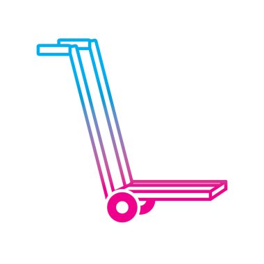 Platform, teslim kargo nesnesine. Vektör çizim