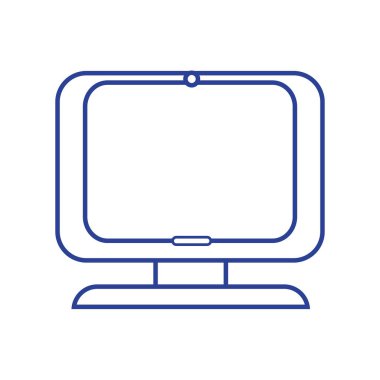 çizgi bilgisayar dijital ekran ekipman teknoloji vektör çizim