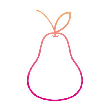 bozulmuş satır lezzetli armut meyve organik vitamin vektör çizim