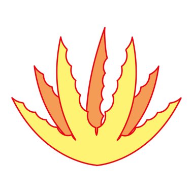 Duo renk botanik flora yaprakları ile bitki doğa vektör çizim