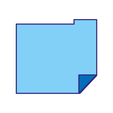 Duo renk kağıt Not sayfası düzenleyici nesne vektör çizim