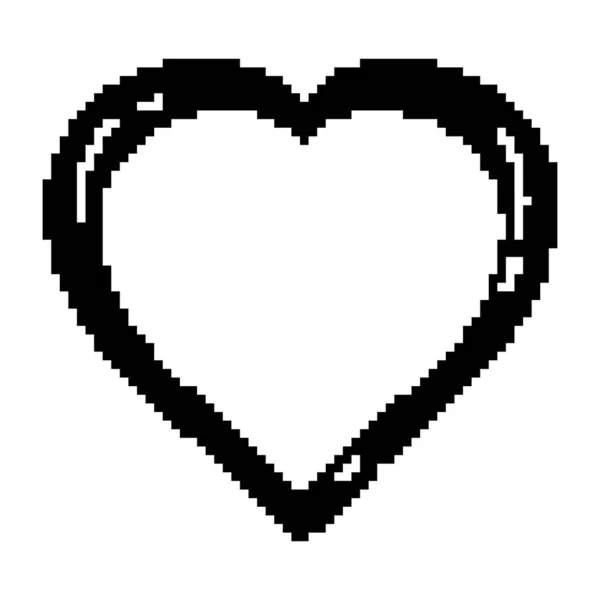 Linia Miłość Serce Symbol Pasji Styl Ilustracji Wektorowych — Wektor stockowy