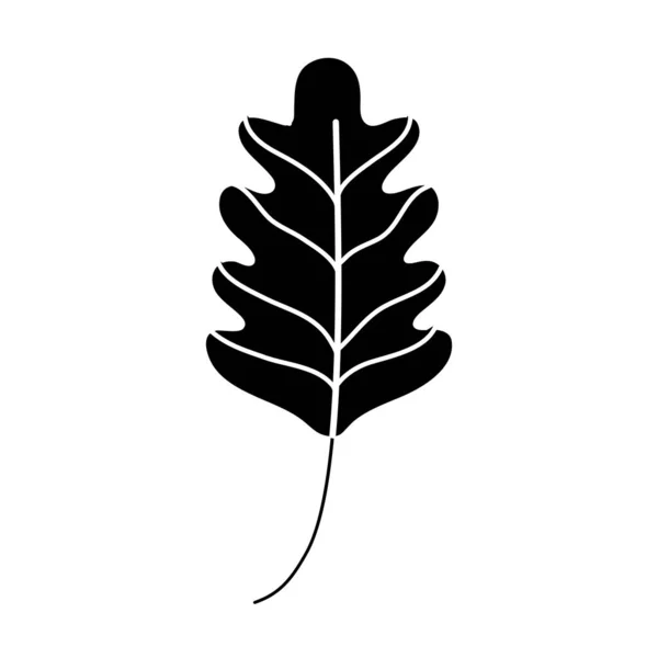 Σιλουέτα Φύλλο Καλέ Τροπική Φύση Φυτικών Εικονογράφηση Φορέα — Διανυσματικό Αρχείο