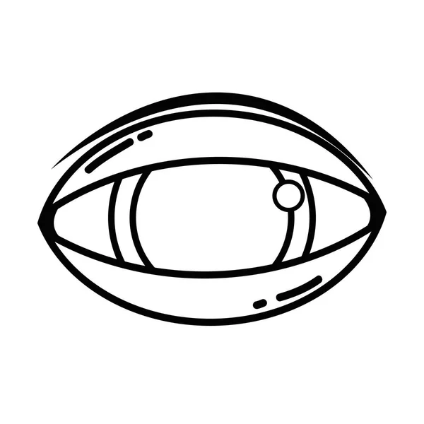 Linie Menschliches Auge Zur Optischen Vision Icon Vektor Illustration — Stockvektor