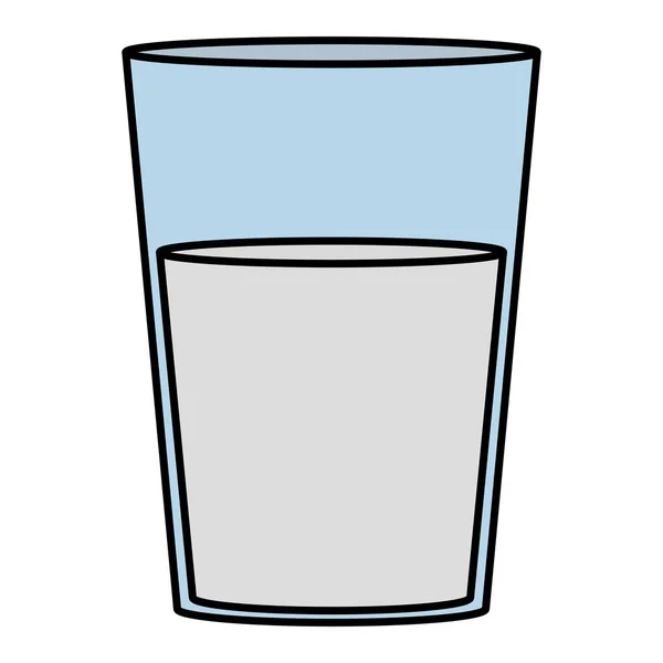 Color Leche Fresca Bebida Saludable Ilustración Del Vector Vidrio — Archivo Imágenes Vectoriales