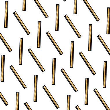 Doodle plastik cetvel okul kap arka plan vektör çizim