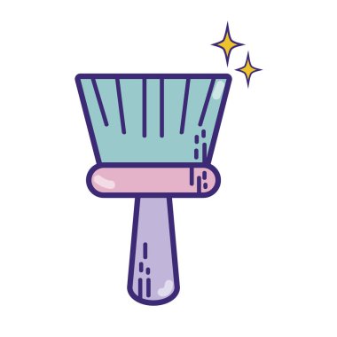 süpürge süpürme ekipman ev vektör çizim temizlemek için