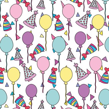 renk mutlu Doğum günü partisi kutlama arka plan vektör çizim