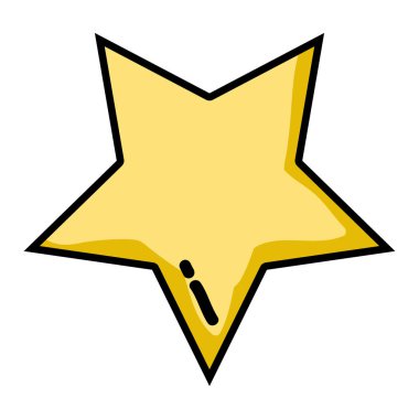 Sanat parlak yıldız simge vektör tasarlamak