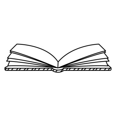 hattı açık kitap paga eğitim aracı vektör çizim