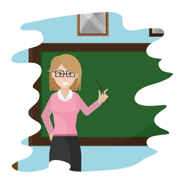 Δάσκαλος Explaning Μάθημα Στην Σχολική Τάξη Διάνυσμα Απεικόνιση — Διανυσματικό Αρχείο