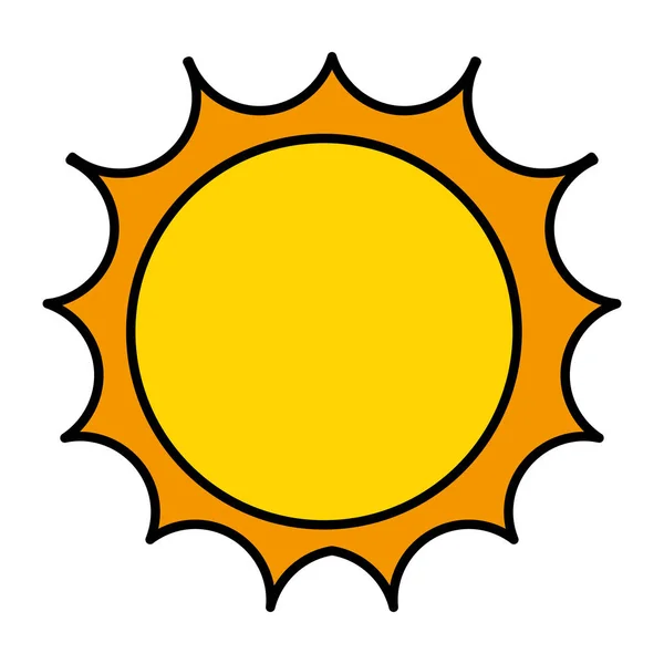 Farbe Niedlich Licht Sonnenstrahl Wetter Vektor Illustration — Stockvektor