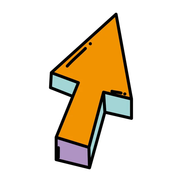 Farbe Piktogramm Pfeilzeichen Richtung Symbol Vektor Illustration — Stockvektor