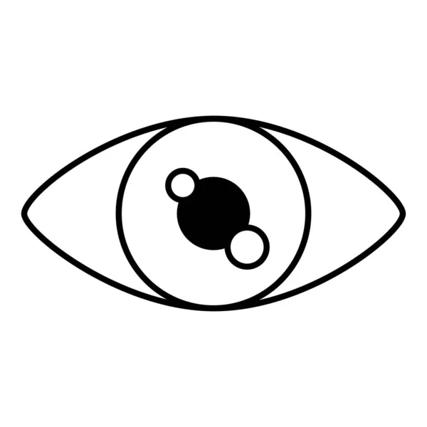 Γραμμή Ανθρώπινη Όραση Μάτι Επίπεδη Σχεδίαση Εικονογράφηση Διάνυσμα — Διανυσματικό Αρχείο