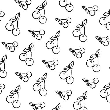 Grunge lezzetli kiraz meyve vitamini arka plan vektör çizim