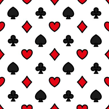 renk kartları casino klasik oyun arka plan vektör çizim