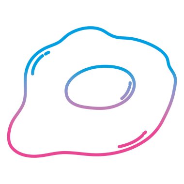 bozulmuş satır kızarmış yumurta kahvaltı protein beslenme vektör çizim