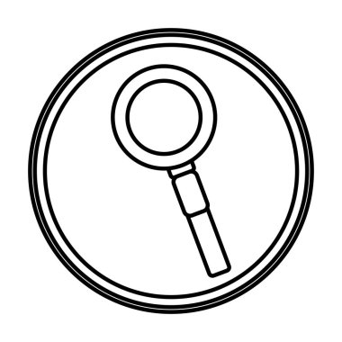 satır Büyüteç aracı arama amblemi vektör çizim