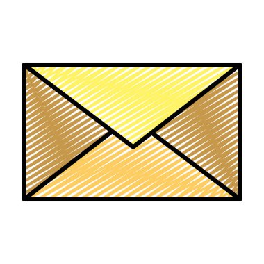 e-posta iletişim mesaj teknoloji stil vektör çizim doodle