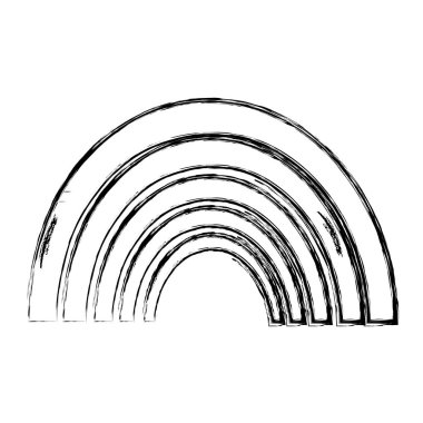 Grunge doğa güzellik gökkuşağı gökyüzü vektör çizim tasarımında