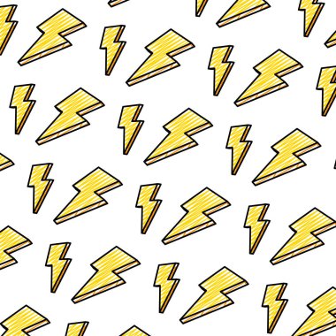 Doodle güzel ışık thunder sanat arka plan vektör çizim