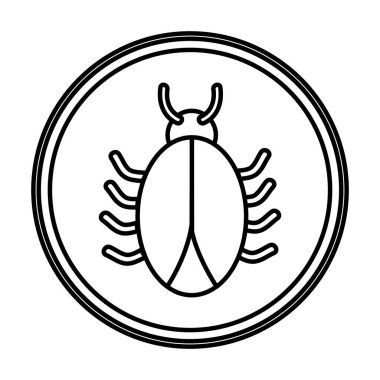 satır web örümcek darger sembolü amblemi vektör çizim