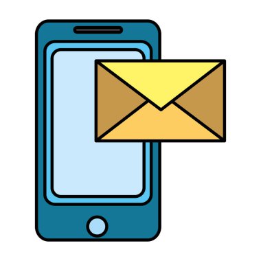 renk smartphone teknoloji elektronik e-posta iletisi vektör çizim ile