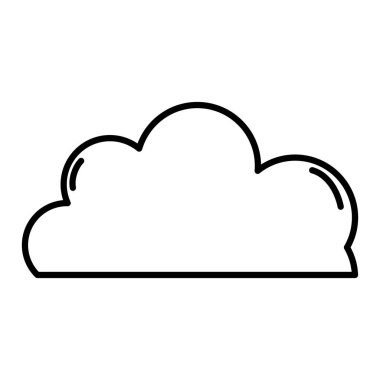 satır doğa kabarık bulut gökyüzü vektör çizim şehrinde hava durumu