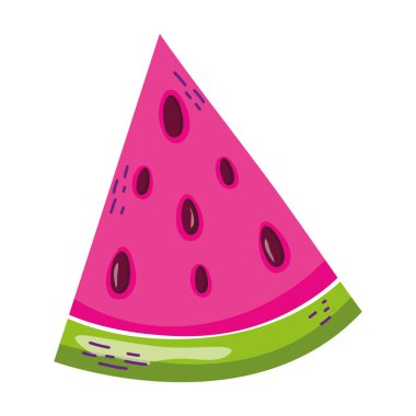 lezzetli dilim karpuz meyve vitamini vektör çizim