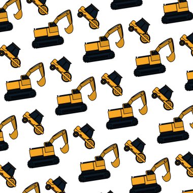 renk tarak yol silindiri mekanik arka plan vektör çizim