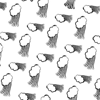 Grunge doğa bulut ve güzellik gökkuşağı arka plan vektör çizim