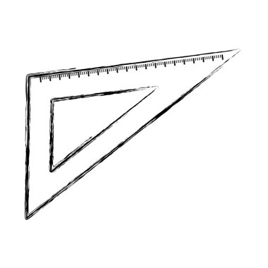 Grunge squard cetvel tasarım okul araç vektör çizim