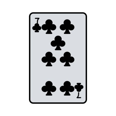 yedi yonca casino kart oyun vektör çizim renk