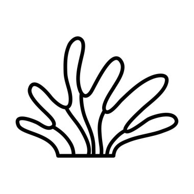 satır doğa deniz yosunu deniz egzotik bitki vektör çizim