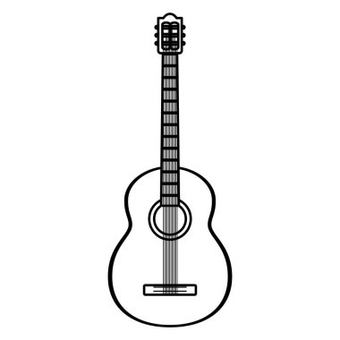 satır gitar enstrüman müzik sanat stil vektör çizim