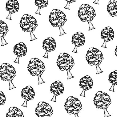 satır egzotik dalları ağaç yaprakları arka plan vektör çizim ile