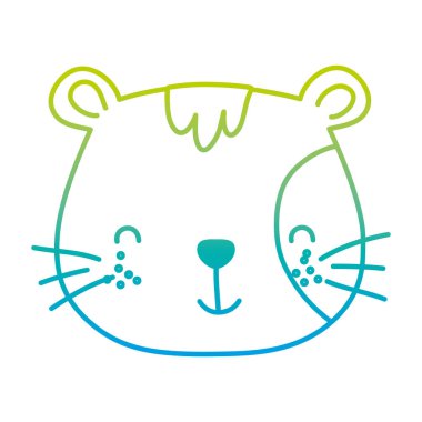 bozulmuş satır şirin kedi baş evde beslenen hayvan hayvan arka plan vektör çizim