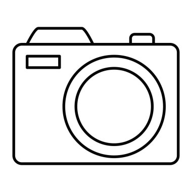 çizgi dijital kamera ekipmanları stili fotoğraf vektör çizim için