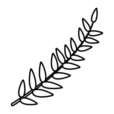 satır bitki egzotik şube yaprakları tasarlamak vektör