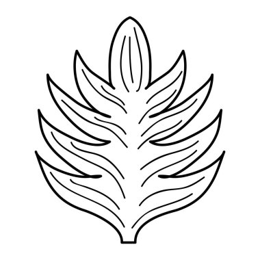 satır egzotik yaprak doğa bitki stil vektör çizim