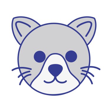 şirin kedi baş hayvan vektör çizim evde beslenen hayvan